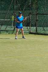Lady in blue (ready position)
